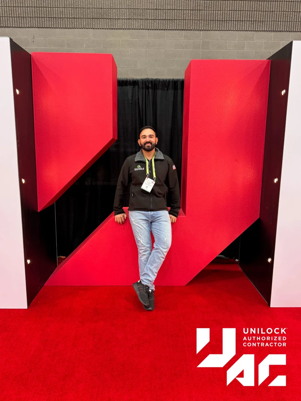 De'Angele at the Unilock Authorized Contractor event