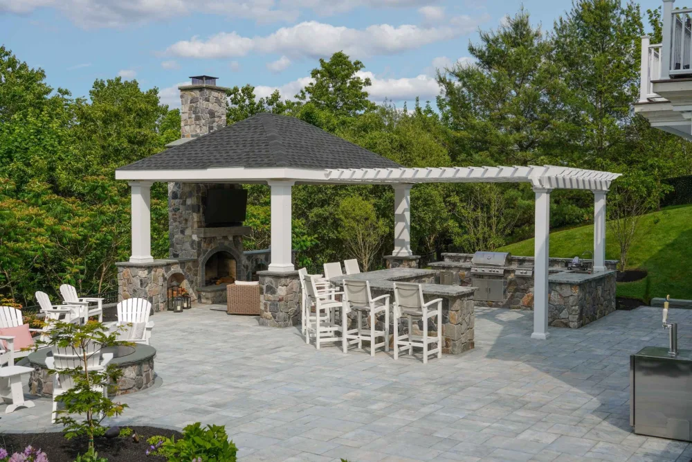 Luxury patio outdoor living space