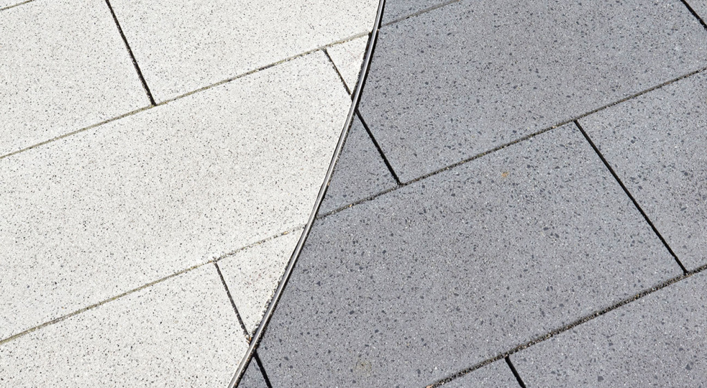 Arcana two-tone modern paver slab patio