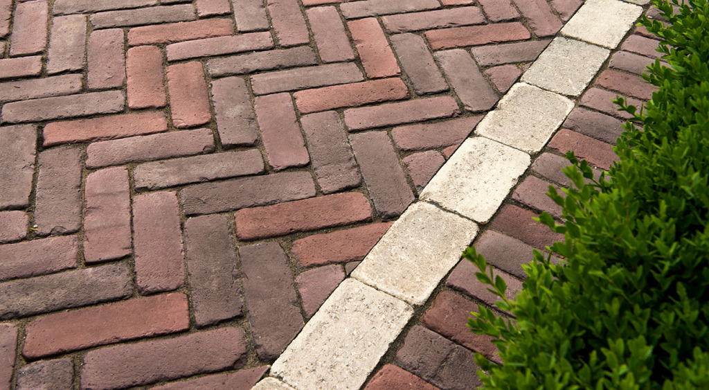 Copthorne brick pavers in herringbone pattern